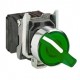 Green complete illuminated selector switch diam: 22, 2-position stay put 1NO+1NC 24V