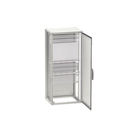 Spacial SF enclosure with mounting plate, assembled. 600 x 2000 x 600 mm.