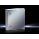 AE Compact enclosure, 400x500x210 mm, Stainless steel, with mounting plate, single-door, with two cam locks