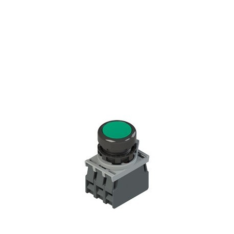 Svjetleće tipkalo zeleno 1R+1M kontakt, adapter, LED 24V