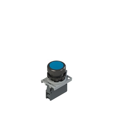 Complete unit with blue pushbutton, fixing adapter and contact, 1NC, 22mm