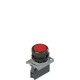 Complete unit with red pushbutton, fixing adapter and contact, 1NO, 22mm