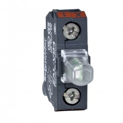 White light block for head diameter 22, integral LED 48..120 V, screw clamp terminals