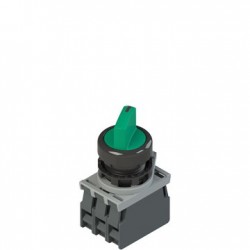 Tipkalo, zakretno, svjetleće, zeleno, 0 - 1, 1R + 1M kontakti, bez povratka u nulu, LED 12 - 30 VAC/DC