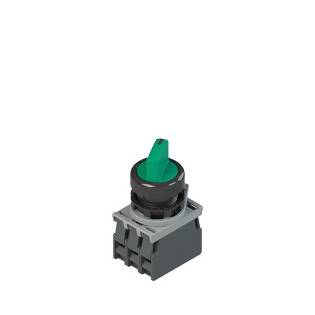 Illuminated selector switch 0 - 1, 1NO + 1NC, no return to 0, LED 12 - 30 VAC/DC