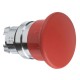 Mushroom pushbutton head, red, diameter 40 for hole 22, spring return