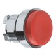 Red projecting pushbutton head  diameter 22, push push, unmarked