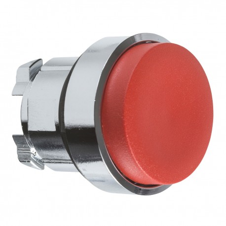 Red projecting pushbutton head  diameter 22, push push, unmarked