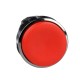 Red projecting pushbutton head  diameter 22, spring return, unmarked