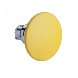 Mushroom pushbutton head, yellow, diameter 60, for hole 22, spring return