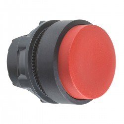 Red projecting pushbutton head diameter 22, push push, unmarked