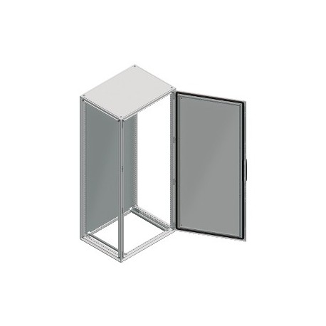 Spacial SF enclosure with mounting plate, assembled. 1000 x 2000 x 500 mm.
