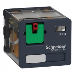 Relej snage utični RPM, 3 preklopna kontakta, 15A, 120V AC sa zastavicom za ispitivanje