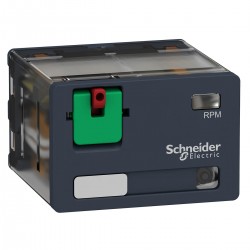 Power plug in relay, Zelio RPM, 4 CO, 24 V AC, 15 A , with LED