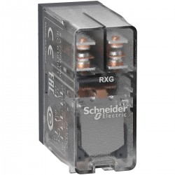 Interface plug in relay, Zelio RXG, 2CO clear, 24 V DC, 5A