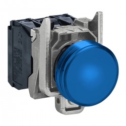 Blue complete pilot light diameter22 plain lens with integral LED 110…120V