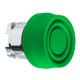 Green flush pushbutton head  diameter 22, spring return, unmarked