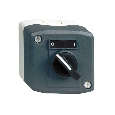 Dark grey station, 1 selector switch dimater 22, standard handle, 1NO