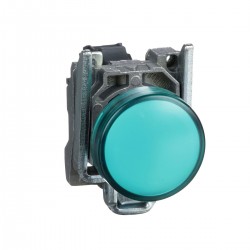 Green complete pilot light diameter22 plain lens with integral LED 110…120V