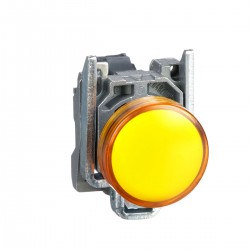 Orange complete pilot light diameter22 plain lens with integral LED 110…120V