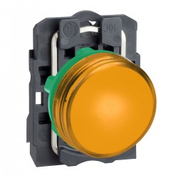 Orange complete pilot light diameter22 plain lens with integral LED 110…120V