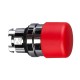 Mushroom pushbutton head, red, diameter 30 for hole 22, spring return