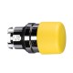 Mushroom pushbutton head, yellow, diameter 30 for hole 22, spring return