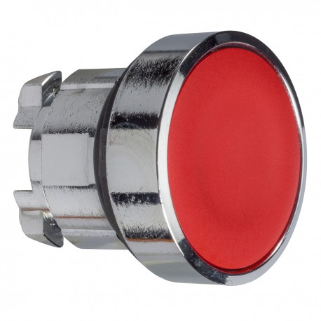 Red flush pushbutton head  diameter 22, push push, unmarked