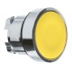 Yellow flush pushbutton head  diameter 22, push push, unmarked