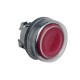 Red flush pushbutton head  diameter 22, spring return, unmarked