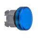 Pilot light head, blue, diameter 22, with plain lens for BA9s bulb