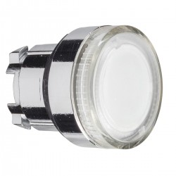 clear flush illuminated pushbutton head diameter 22, spring return, for BA9s bulb