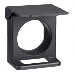 Black padlockable flap for diameter 22 flush pushbutton