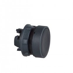 Black flush pushbutton head diameter 22, push push, unmarked