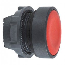 Red flush pushbutton head diameter 22, push push, unmarked