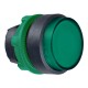 Projecting Green illuminated pushbutton diameter 22, push push, for integral LED