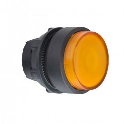 Projecting orange illuminated pushbutton tipkala diameter 22, push push, for integral LED