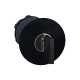 Mushroom pushbutton head, black, diameter 40, for hole diameter 22, latching key release