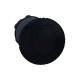 Mushroom pushbutton head, black, diameter 40 for hole diameter 22, latching turn release