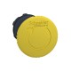 Mushroom pushbutton head, yellow, diameter 40 for hole diameter 22, latching turn release