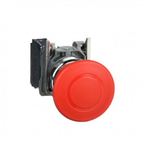 Emergency stop switching off, red, diameter 40 for 22 dimeter hole, latching push pull, 1NC