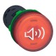 Continuous or intermittent illuminated red buzzer, 110...120 VAC..DC