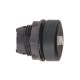 Black flush pushbutton head diameter 22, spring return, DOWN