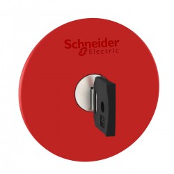 Emergency stop red switching off head diameter 60 for hole diameter 22,2 trigger and latching key release