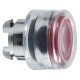 Red flush illuminated pushbutton head diameter 22, spring return, for integral LED