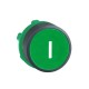 Green flush pushbutton head diameter 22, spring return, I