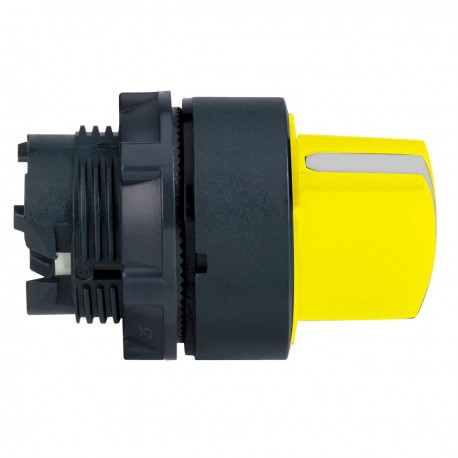 Yellow selector switch head diameter 22, 2 positions, stay put