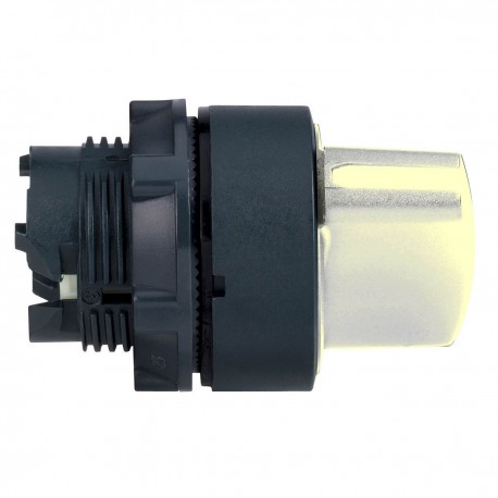 White selector switch head diameter 22, 3 positions, spring return