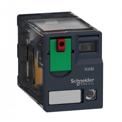 Relej utični RXM, 4 preklopna kontakta, 6A, 230V AC sa zastavicom za ispitivanje i LED indikacijom