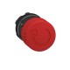 Red emergency switching off pushbutton head diameter 30, for hole 22, trigger and latching turn release